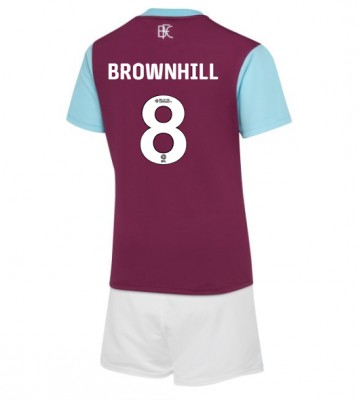 Burnley Josh Brownhill #8 Hemmakläder Barn 2024-25 Kortärmad (+ Korta byxor)